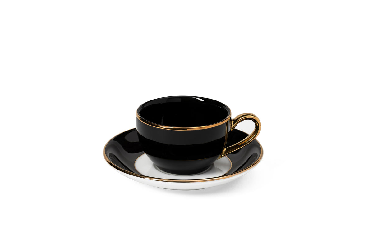 Eternal Noir Black Out Tea Cup and Saucer