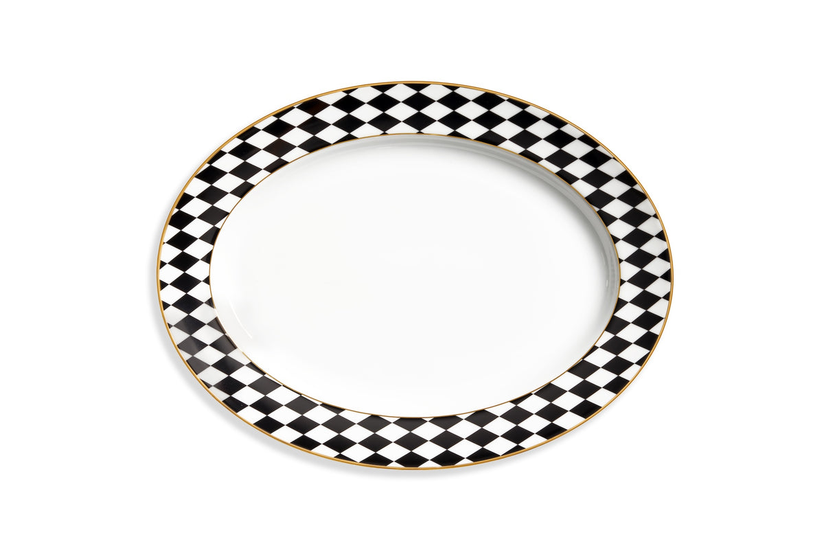 Eternal Noir Serving Platter – Oval (16")