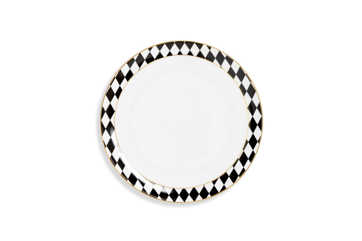 Eternal Noir "Patterned" Rim Dinner Plate