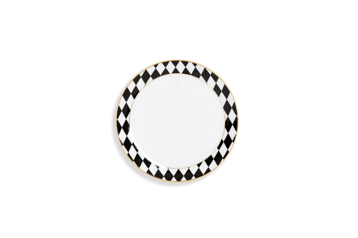 Eternal Noir "Patterned" Rim Salad Plate